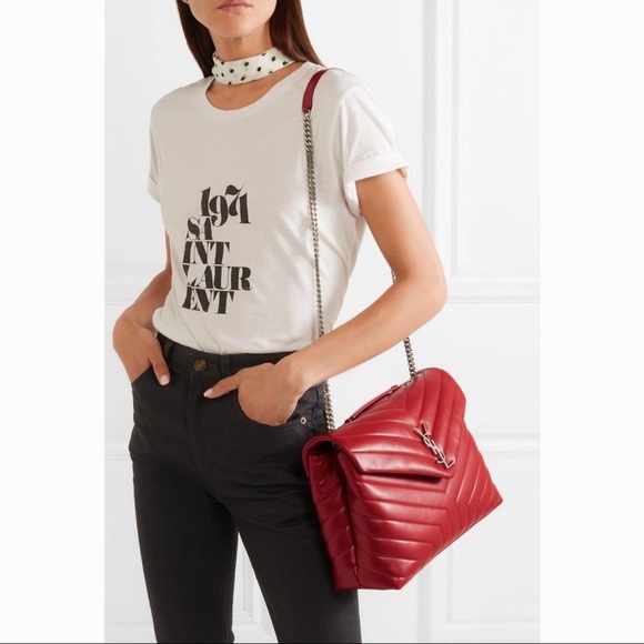 Saint Laurent Medium Monogram Loulou Leather Bag - Picture 8 of 8